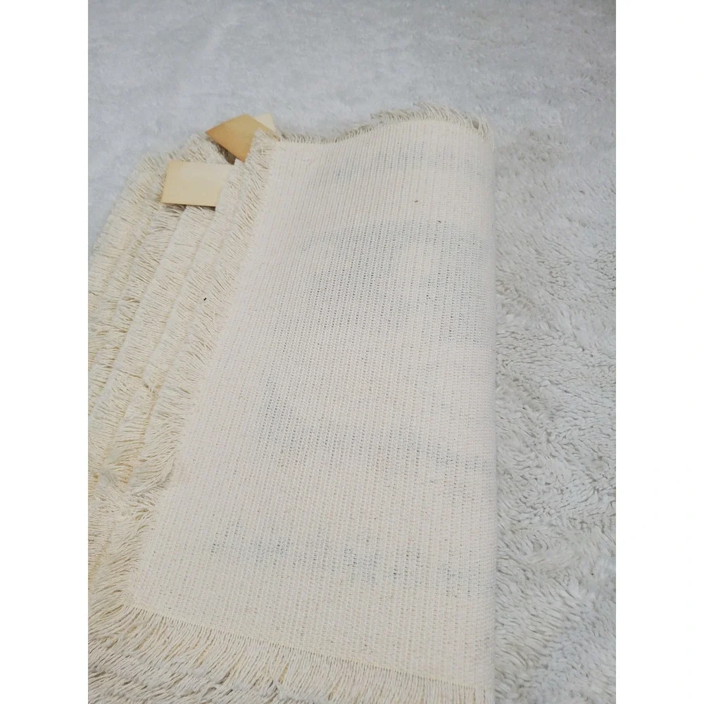 NWT Vintage White Blue Goose Geese Frayed Country Cottage Placemats Set 4